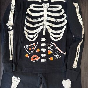 Cat & Jack Black Skeleton Dinosaur Pajama Set